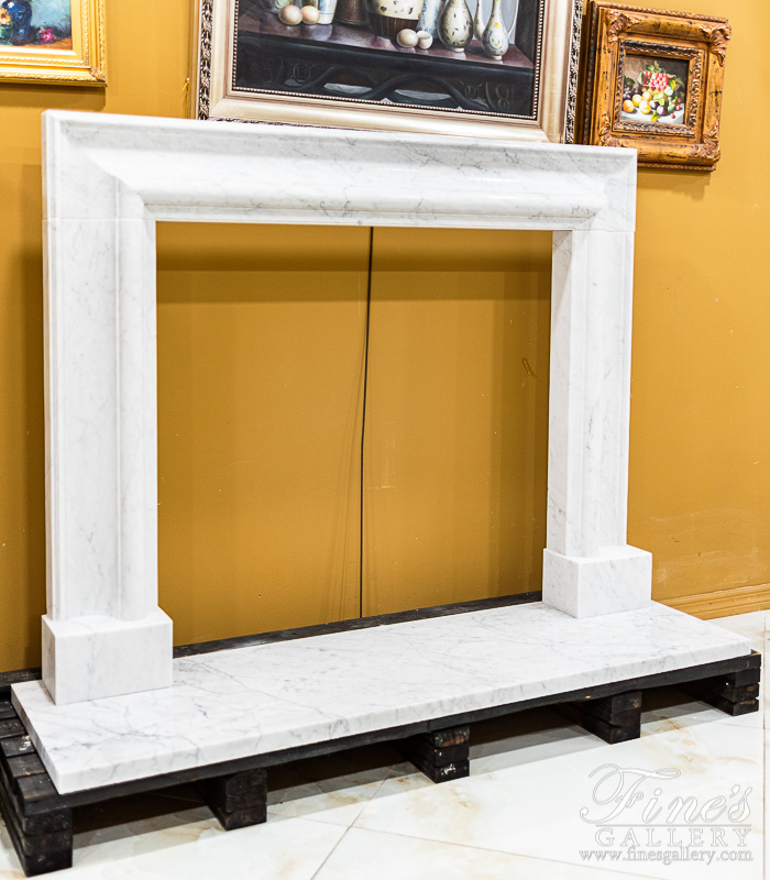 Marble Fireplaces  - White Carrara Marble Bolection Surround - MFP-1814